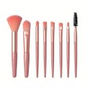 Makeup Brushes,Makeup Brush Set, 8 PCS Travel Make Up Brush Kit Mini,Cosmetic Brushes for Face Foundation Blush Eye Shadow (Pink)