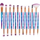 Pack of 20pcs Cosmetic Eye Shadow Sponge Eyeliner Eyebrow Lip Nose Foundation Powder Makeup Brushes Sets (purple)